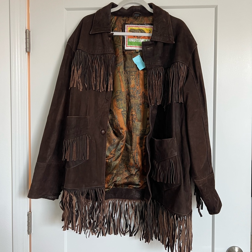 Vintage thrifted fringe western jacket
